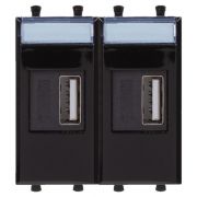 Устройство зарядное USB 2мод. 2.1А Avanti «Черный квадрат» DKC 4402542