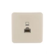 Розетка компьютерная 1-м ОП Viola RJ45 крем. LEZARD 751-0300-139