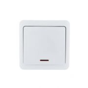 Выключатель 1-кл. 1п ОП Viola 10А IP20 с подсветкой бел. LEZARD 751-0200-111