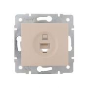 Розетка компьютерная 1-м СП Karina RJ45 механизм крем. LEZARD 707-0388-139