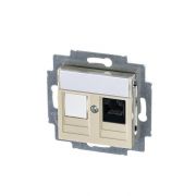 Розетка компьютерная Levit RJ45 кат.5E с заглушкой сл. кость ABB 2CHH295117A6017