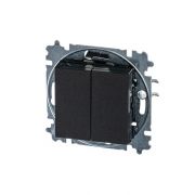 Переключатель 2-кл. СП Levit IP20 антрацит/дым. черн. ABB 2CHH595245A6063