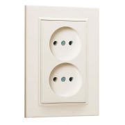Розетка 2-м СП Karea 10А IP20 б/з крем. Makel 56010017