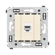 Розетка компьютерная 1-м СП Avanti «Ванильная дымка» RJ45 кат.5E без шторок механизм DKC 4405663