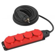Удлинитель силовой UK-4e-3x1.5-5m-IP44(KG) с заземлением 4 розетки каучук 5м КГ 3х1.5кв.мм IP44 Эра Б0057585