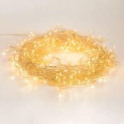 Гирлянда светодиодная «Светодиодный Дождь» 3х2м 240LED тепл. бел. 12Вт 230В IP20 свечение с динамикой провод прозр. Neon-Night 235-092