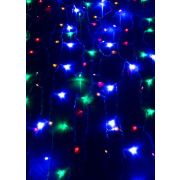 Гирлянда светодиодная «Бахрома» 2х0.7м 100LED схема нитей 4/8/6/7 мультиколор IP20 возможность соединения до 3шт 220В КОСМОС KOC_CUR-V22