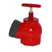 Клапан пожарный чугунный КПК 65 муфта-цапка, угловой 125 гр.
