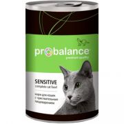 ProBalance Sensitive Корм консервированный для кошек с чувствительным пищеварением 415 гр ж/б  (10 РВ 221)  1/12