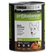 ProBalance  Sensitive Корм консервированный для собак c чувствительным пищеварением с ягненком,850 гр. (12 РВ 231)  1/25