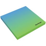 Бумага для записей с клейким краем 76*76 мм, Berlingo «Ultra Sticky.Radiance», 50л, голубой/зеленый