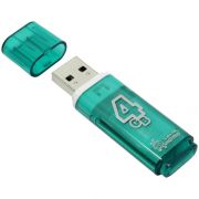 Память USB 2.0 Smart Buy «Glossy» 4GB, Flash Drive, зеленый
