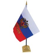 Флаг настольный «Россия» ArtSpace с гербом, пластик. подставка